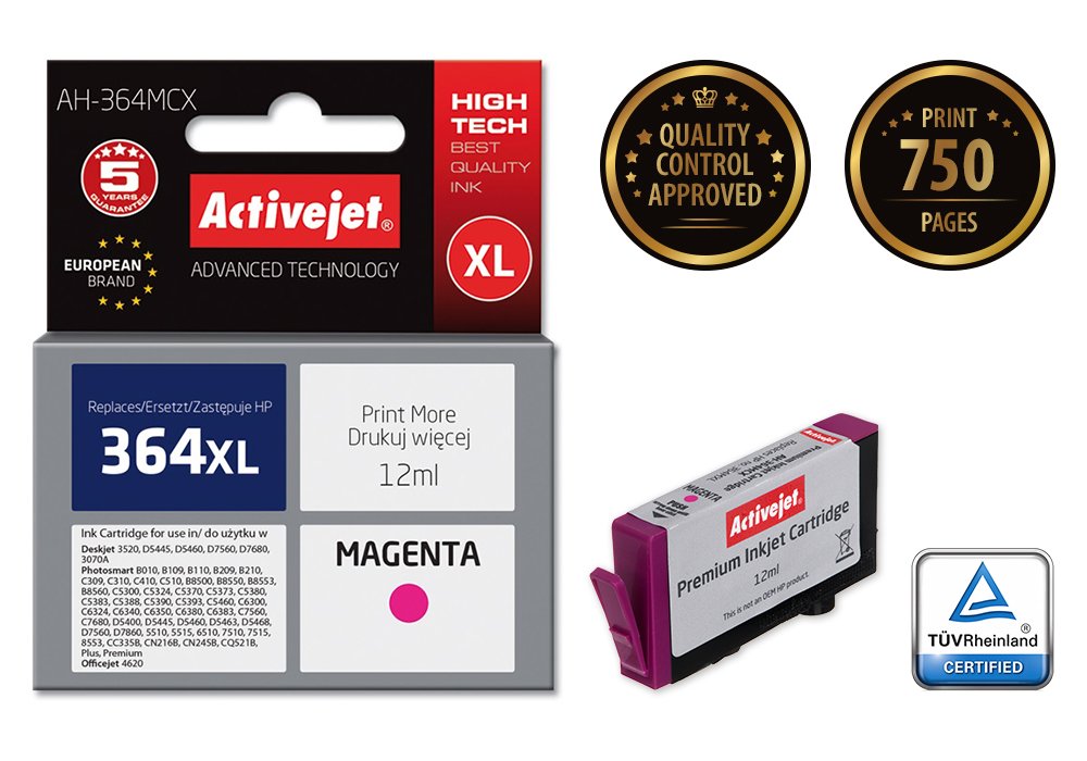 EAN 5901452157029 - Activejet AH-364MCX cartucho de tinta 1 pieza(s) Compatible Alto rendimiento (XL) Magenta imagen 1
