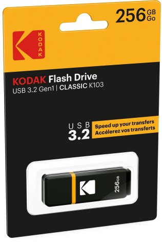 EAN 3126170154309 - Kodak Classic K103 unidad flash USB 256 GB USB tipo A 3.2 Gen 1 (3.1 Gen 1) Negro, Amarillo imagen 2