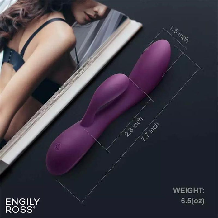 Bacall 2.0 Vibrador Silicona Liquida Inyectada Doble Motor Usb Púrpura