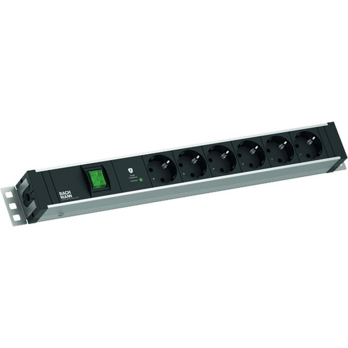 Bachmann 48,26cm 19zoll 1,5he 6xcee7 3 1xschalter 1xspd-Plus 2,0m Cee7 7