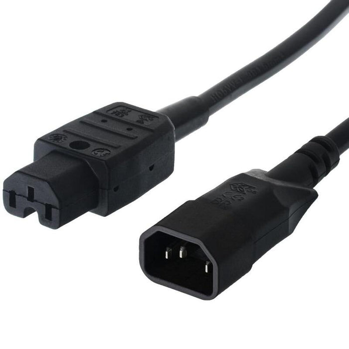 Bachmann Cable De Alimentación Conector Iec Conector Macho Iec320 C14 - Warmgerte Empalme Iec320 C15 Negro 1,5m