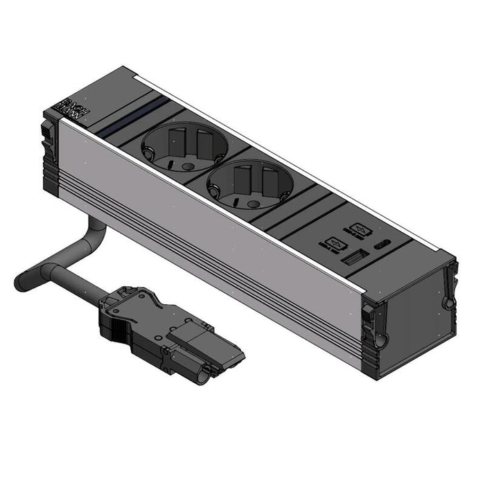 Bachmann Coni 2x Contacto De Protección 1xusb A C 22w Negro