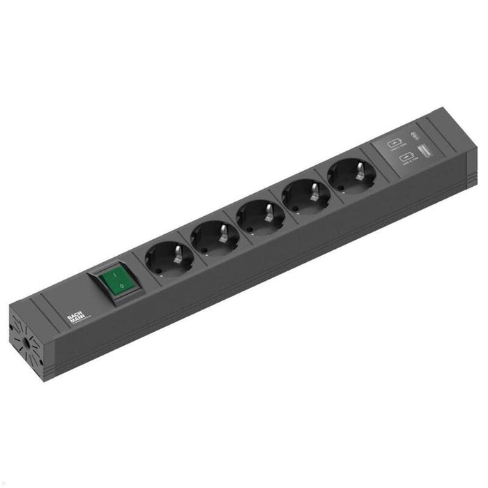 Bachmann Connect Line 5xschutzkontakt, Schalter Usb A&C 22w, Schwarz