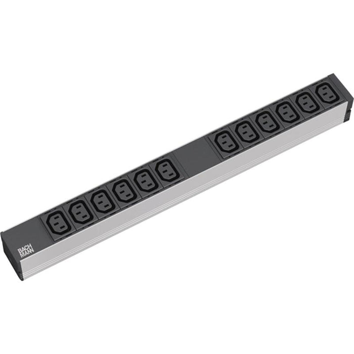 Bachmann Regleta De Enchufes 48,26cm 19pulgadas 1he 12 X C13 Conector Hembra Contacto De Protección Conector Macho