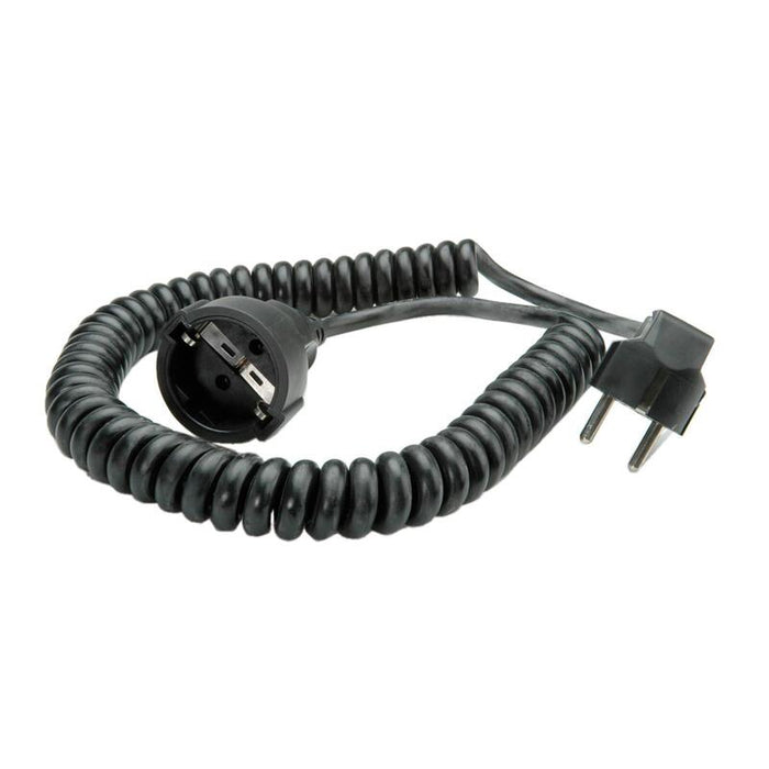 Bachmann Schutzkontakt-Spiralverlngerung 230v 16a, Schwarz, 4 M