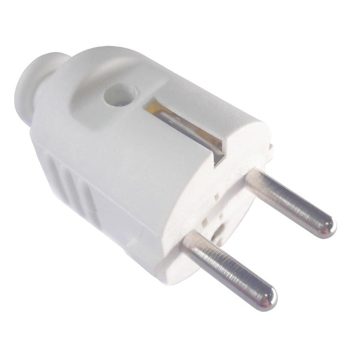 Bachmann Schutzkontaktstecker Zentral Weiss Bruchfest Montierbar