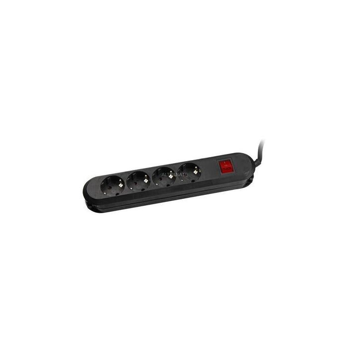 Bachmann Smart Regleta De Enchufes 4x Contacto De Protección Interruptor Negro 1,5m