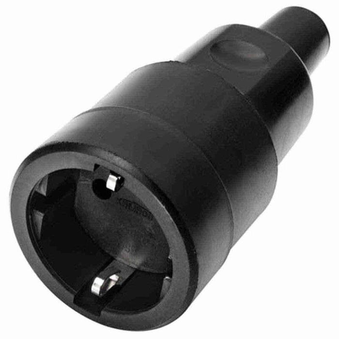 Bachmann Vollgummikupplung Cee7 3 Vollgmmi Ip44 Vde, Knickschutz Montierbar, Schwarz
