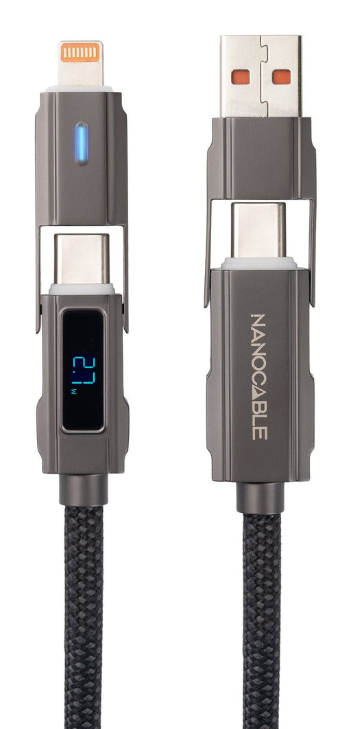 EAN 8433281017269 - Nanocable 10.01.2501 cable USB 1 m USB A/USB C USB C/Lightning Negro imagen 1