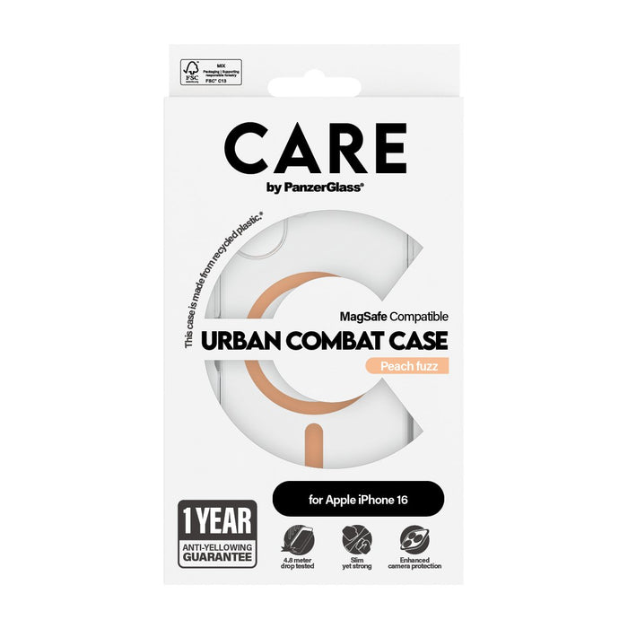 EAN 5715685004391 - PanzerGlass CARE™ by ® Urban Combat Case Transparent w. Peachy MagSafe iPhone 16 funda para teléfono móvi imagen 3