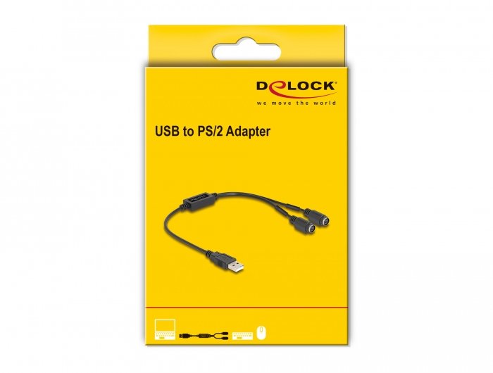 EAN 4043619610617 - DeLOCK 61061 cable ps/2 0,43 m 2x 6-p Mini-DIN Negro imagen 2