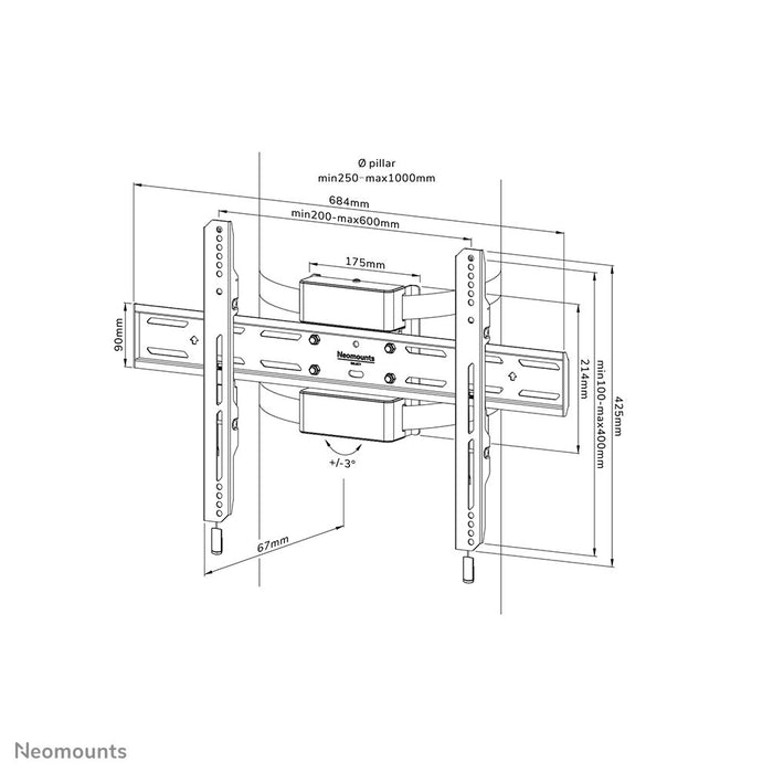 EAN 8717371449520 - Neomounts WL30S-910BL16 soporte para TV 190,5 cm (75") Negro imagen 20