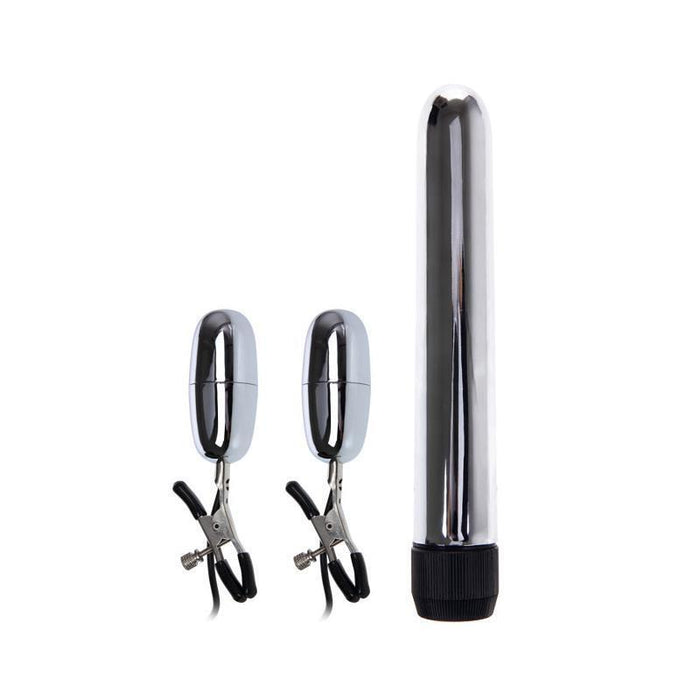 Baile Set Bala Vibrador Y Pinzas Para Pezones Con Vibración Turbo