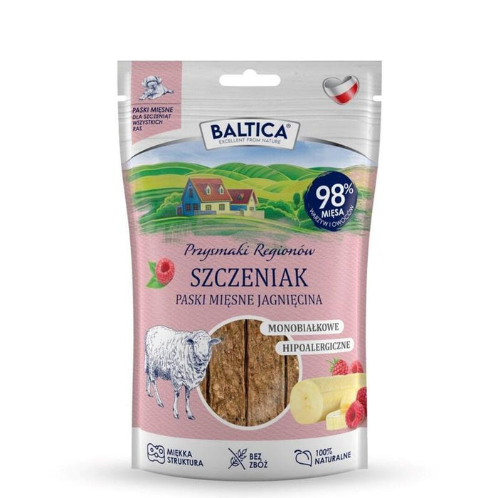 Baltica Przysmaki Regionów Tiras De Carne Cordero  Premio Para Perros  90 G