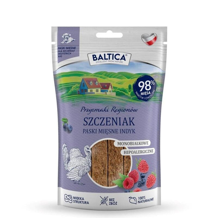 Baltica Przysmaki Regionów Tiras De Carne Pavo  Premio Para Perros  90 G