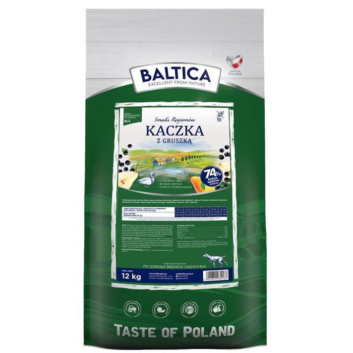 Baltica Región De Smaki Razas Medianas Y Grandes Pato Con Pera - Alimento Seco Para Perros - 12 Kg