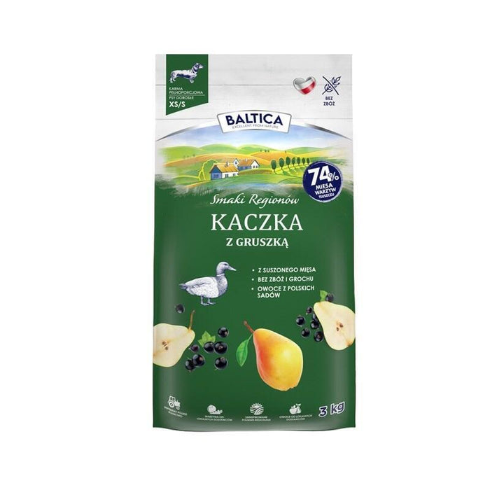 Baltica Smaki Regionów Razas Pequeñas Pato Con Pera - Alimento Seco Para Perros - 3 Kg
