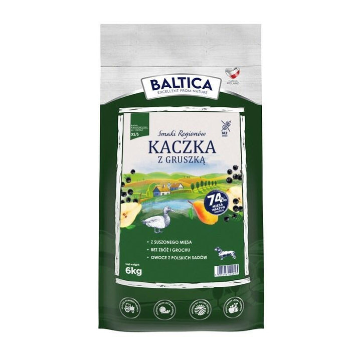 Baltica Smaki Regionów Razas Pequeñas Pato Con Pera - Alimento Seco Para Perros - 6 Kg