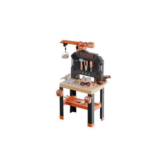 Banco De Trabajo Smoby Black+Decker Con Grúa, Herramienta Infantil 7600360741