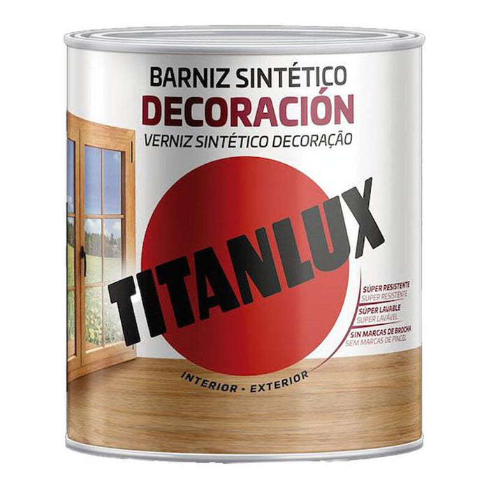 Barniz Sintético Decoración Brillante Caoba 750ml Titanlux M10100434