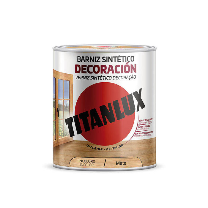Barniz Sintético Decoración Mate Incoloro 0,250l Titanlux M12100014