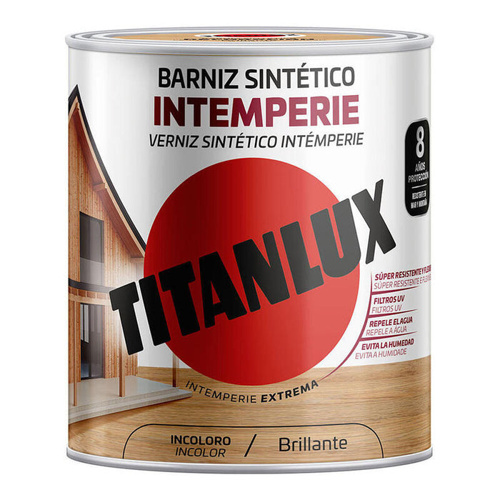 Barniz Sintético Intemperie Brillante Incoloro 0,750l Titanlux M14100034