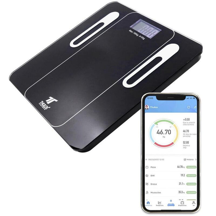 Bascula De Baño Thulos Th Bd121 Carga Maxima 180kg App Para Ios Y Android