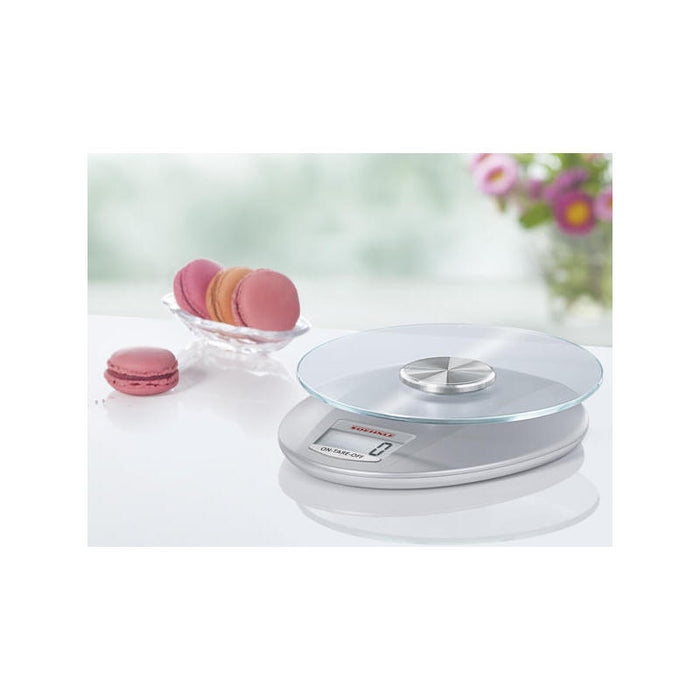 Báscula De Cocina Soehnle Roma Silver, 5 Kg, 1 G, Plata, Vidrio, De Plástico, Vidrio