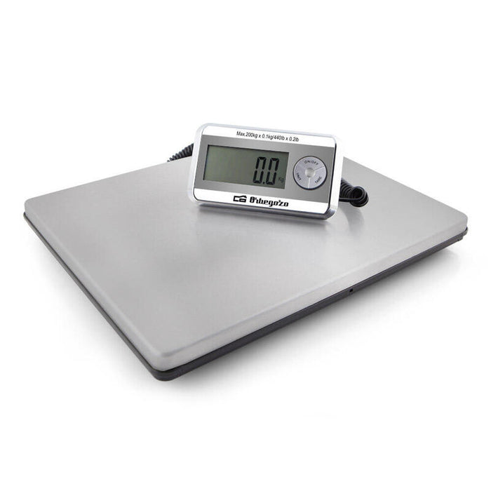 Bascula Orbegozo Pc 5500  De Acero Inoxidable - Cordon Extensible - Pantalla Retroiluminada - Capacidad Maxima 200kg -