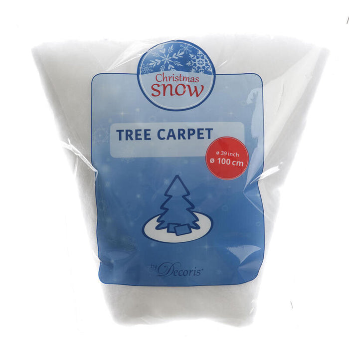 Base Decorativa Redonda Para Arbol De Navidad Efecto Nieve Ø100cm