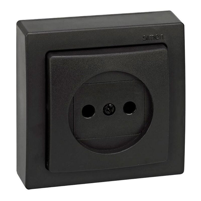 Base Superficie, 2p, 16a 250v~, Ip20, Serie Simon73 Loft, Grafito, Retractilada