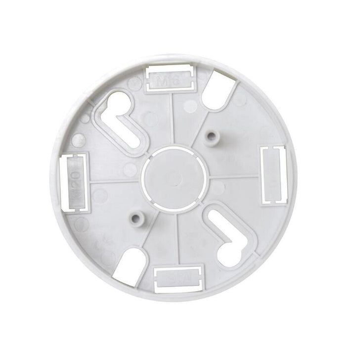 Base Tubo Visto Para Detector Convencional - Montaje En Superficie (Blanco)