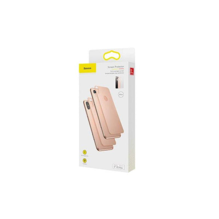 Baseus Iphone Xs Max 0.3 Mm Full Coverage Curved T-Glass Rear Protector Gold (Sgapiph65-Bm0v)
