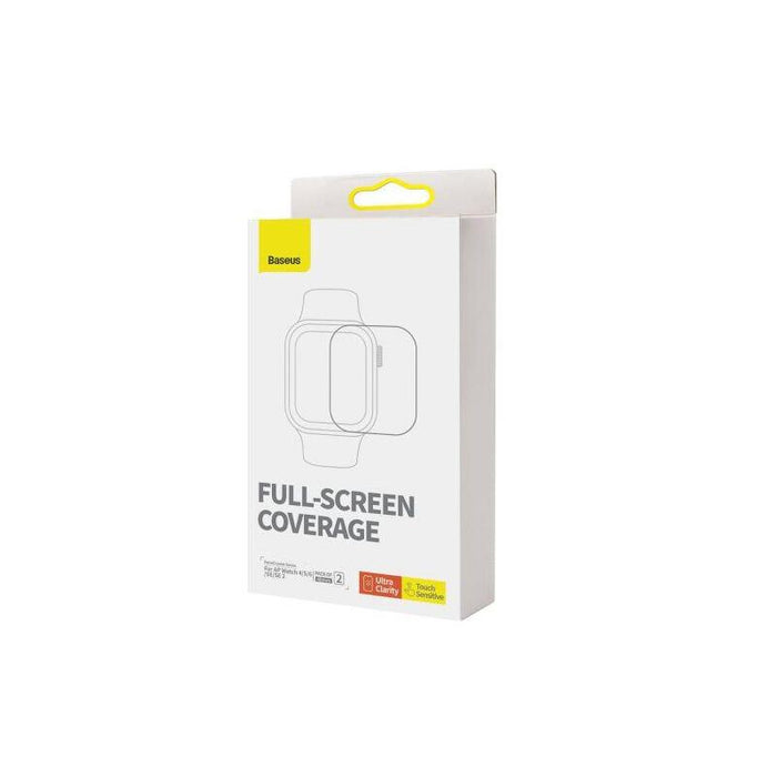 Baseus Iwatch 0.2 Mm, Nanocrystal Protective Film For Apple Watch 4/5/6/Se/Se 2, 40mm (2pcs) With Mounting Kit, Transparent (P6001510b201-00)