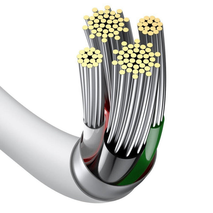 Baseus Lightning Superior Series Cable, Fast Charging, Data 2.4a, 0.25m White (Calys-02)