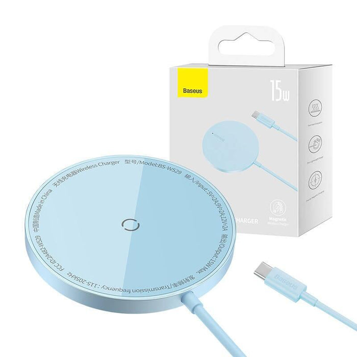 Baseus Wireless Charger Magnetic Simple Mini3, 15w, Blue (Ccjj040303)