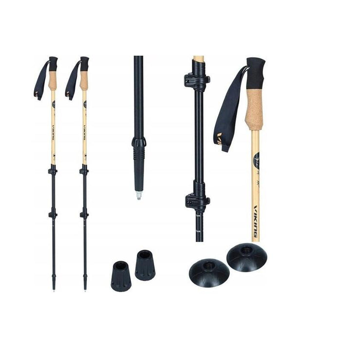 Bastones De Trekking Viking Bamboo Pro Marrón 135