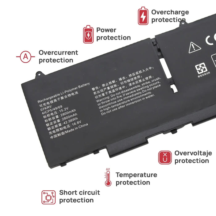 Batería Para Portátil 8Wrcr 01Vx5 8H6Wd Fk0Vr 404T8