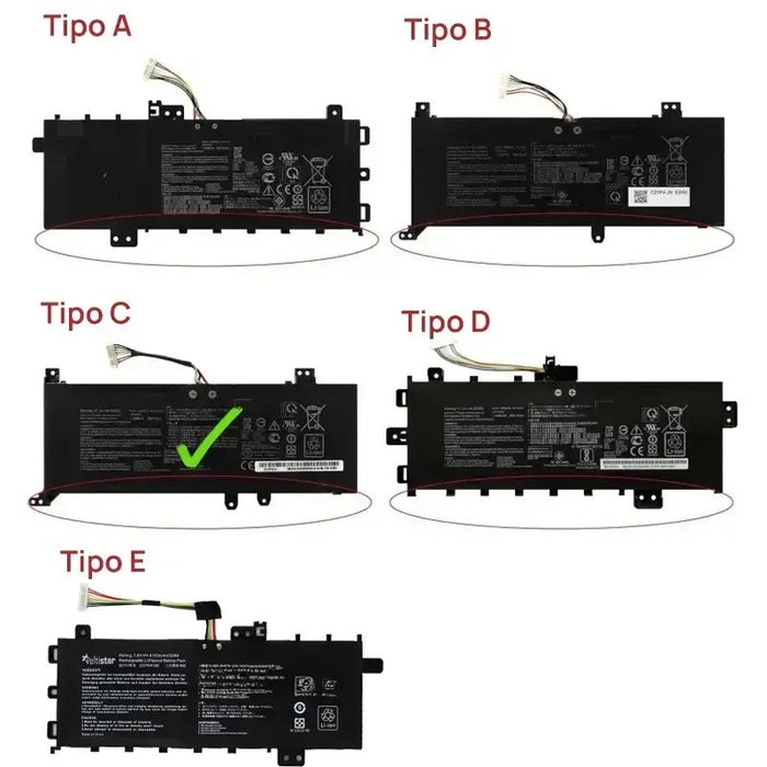Batería Para Portátil Asus 0B200-03190800 C21N1818-1 0B200-03280700 7,7V