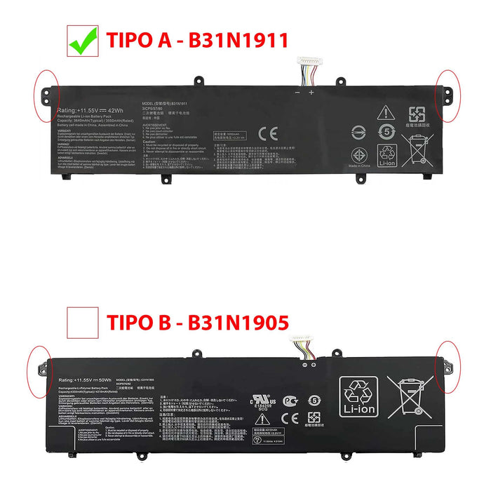 Batería Para Portátil Asus Vivobook 15 X1502Za F1502Za M1502Ia