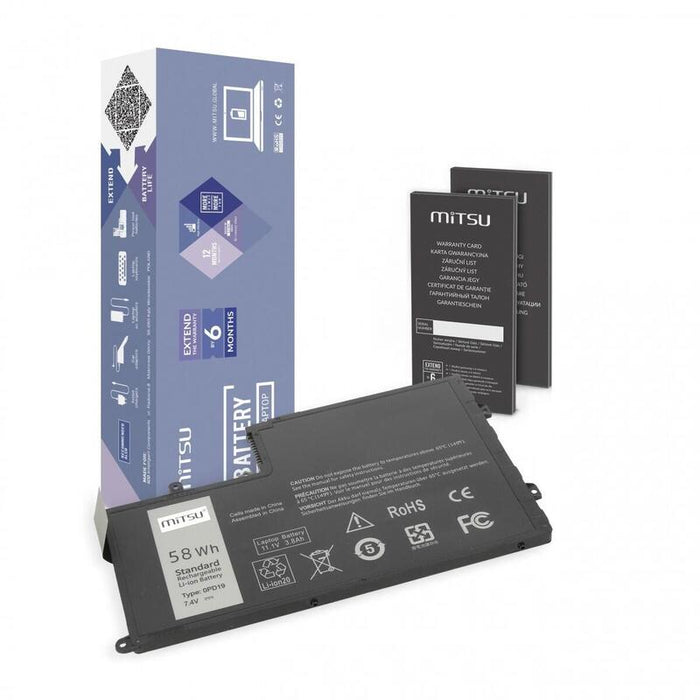 Bateria Do Dell Inspiron 15 (5542), 14 (5445) 7600 Mah (58 Wh) 7.4 - 7.6 Volt