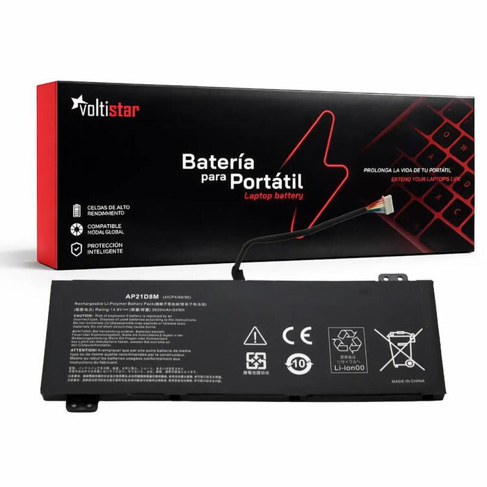 Batería Para Portátil Ap21d8m  Acer Nitro5 N22c1 An515 58 56cl An515 58 766r An16 51 V15 Anv15 51 Kt.0040g.015