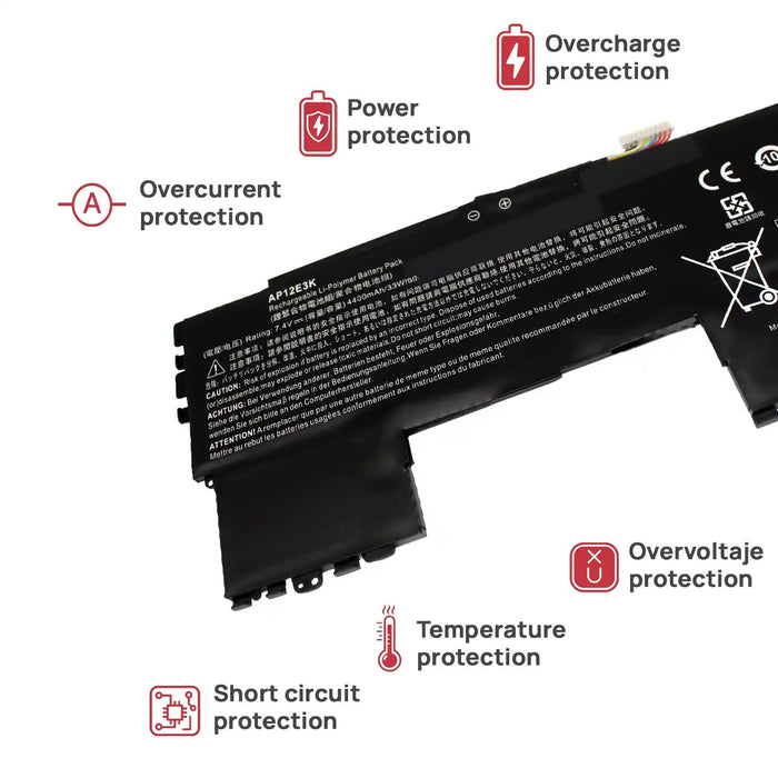 Batería Para Portátil Acer Aspire S7 S7-191 Ultrabook Serie Ap12E3K