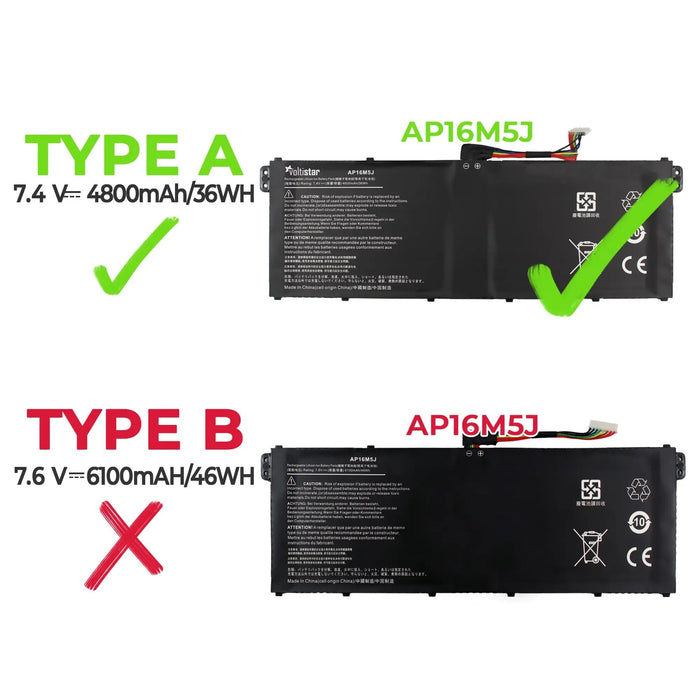 Batería Para Portátil Acer Extensa 2540-33N4 2540-39D1 2540-50Ny 2540-519N 2540-580K 2540-58Vf Series 7.4V 4800Mah