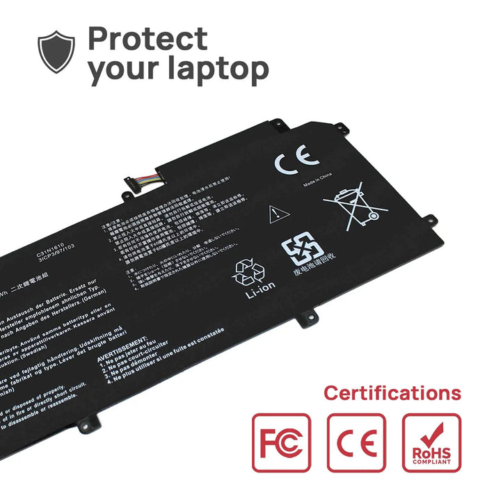 Batería Para Portátil Asus U3000C Ux330Ca C31N1610 11.55V