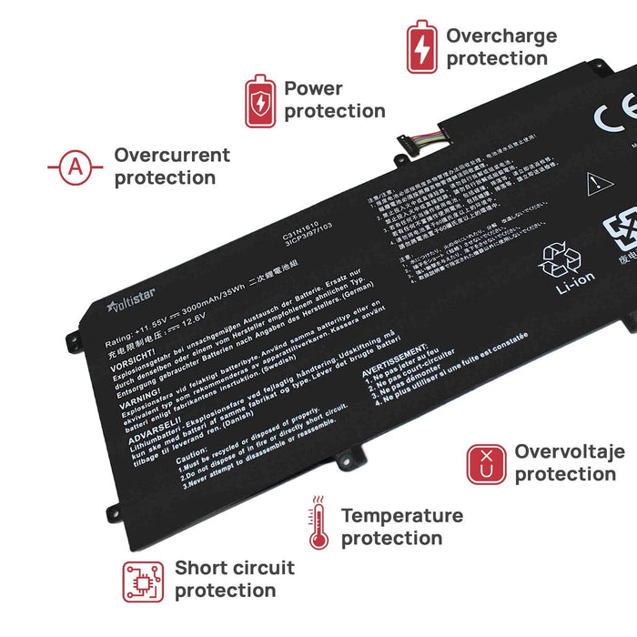 Batería Para Portátil Asus U3000C Ux330Ca C31N1610 11.55V