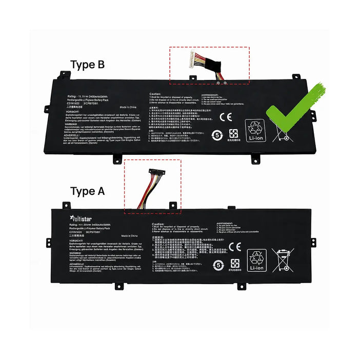 Batería Asus Zenbook U4100U U4100Uq Ux430U Ux430Uq C31N1620-B Para Portátil