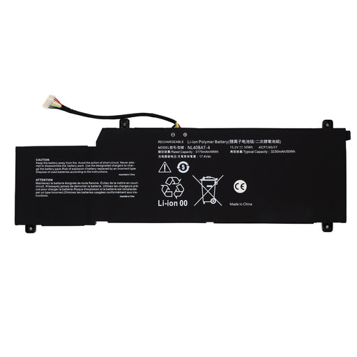 Batería Para Portátil Clevo Nl55Au Nl50Gu Nl50G1 Nl50Ru Nl40Pu2 Nl40Gu Nl40Bat-4 15.2V 3175Mah 49Wh