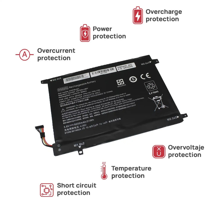 Batería Para Portátil Hp Pavilion X2 10 Do02Xl 810749-421 Hstnn-Lb6Y Tpn-I121 Tpn-I122