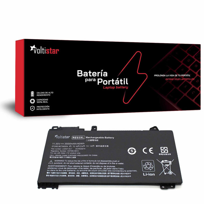 Batería Para Portátil Hp Probook 430 440 450 445 455 455R G6 Re03Xl Hstnn-Ub7R Hstnn-Ob1C
